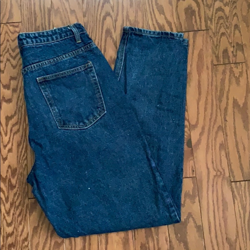 PrettyLittleThing Dark Blue Mom Jeans